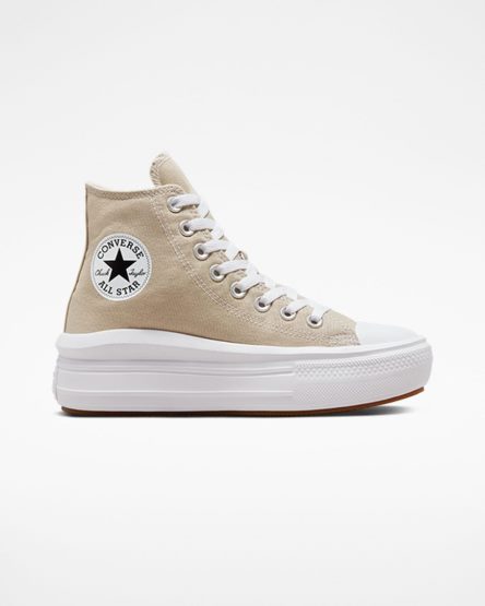 Sapatos Plataforma Converse Chuck Taylor All Star Move Cano Alto Feminino Cinzentas Branco Cinzentas | PT A00T39P